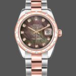 Rolex Datejust 178341 Black MOP Diamond Dial 31MM Lady Replica Watch