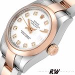 Rolex Datejust 179161 Stainless Steel and Everose Gold White Diamond Dial 26MM Lady Replica Watch - Image 4