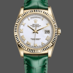 Rolex Day Date 36 White Dial Solid 18k Yellow Gold 118138 Roman