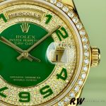 Rolex Day Date 118348 Green Diamond Dial Yellow Gold 36mm Unisex Replica Watch - Image 4