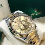 Rolex Sky-Dweller 326933 Champagne Dial Stainless Steel 42MM Mens Replica Watch - Image 3