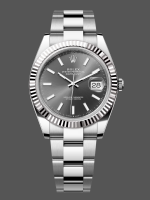 Rolex Datejust 41 Grey Dial Oystersteel & White Gold Steel Strap m126334 0013