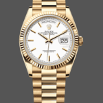 Rolex Day-Date 36MM 128238 0081 Fluted Bezel White Index Dial Unisex Replica Watch