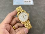Rolex Day-Date 36MM 128238 0081 Fluted Bezel White Index Dial Unisex Replica Watch - Image 6