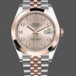 Rolex Datejust 126301 Rose Gold Sundust Diamonds Dial 41MM Mens Replica Watch
