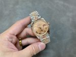 Rolex Datejust 36 Steel & Everose Gold Rose Diamond Pave Roman Dial m126231 0027 - Image 6
