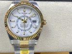 Rolex Sky Dweller 42mm White Dial Stick Markers m336933 0005 Men's Watch - Image 3