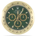 Rolex Daytona Gold & Green Wall Clock