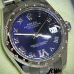 Rolex Datejust 178344 Stainless Steel Blue Dial Diamonds 31MM Lady Replica Watch - Image 4