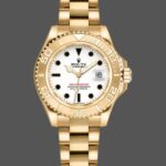 Rolex Yacht-Master 169628 Yellow Gold White Dial 29MM Lady Replica Watch