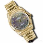 Rolex Day-Date 118238 Dark Mother Of Pearl Dial Yellow Gold 36mm Unisex Replica Watch - Image 2