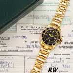 Rolex Submariner 1680/8 Black dial Yellow Gold 40mm Mens Replica Watch - Image 6