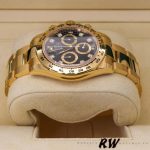 Rolex Daytona 116508 Yellow Gold Black Diamond Dial 40MM Mens Replica Watch - Image 4
