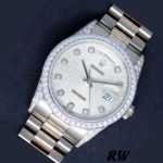 Rolex Day-Date 118389 Silver Jubilee Diamond Dial 36MM Unisex Replica Watch - Image 3
