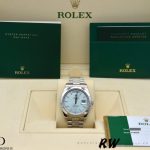Rolex Day-Date 218206 Ice Blue Index Dial Platinum 41MM Mens Replica Watch - Image 6