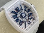 Swiss Franck Muller Framulan V45 White Ceramic Yacht Model Blue Number - Image 3