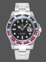 Rolex GMT Master II 126710BLRO Black Dial Diamond Case 40MM Men's Watch