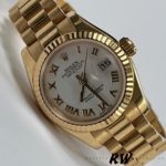 Rolex Datejust 179178 White Roman Dial Dial Yellow Gold 26MM Lady Replica Watch - Image 2