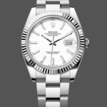 Rolex Datejust 41 Stainless Steel And White Gold White Dial M126334 0009 Men's Watch
