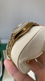 Rolex Datejust 31 Yellow Gold Olive Green Floral Motif Diamond Bezel M278288RBR 0038 - Image 7