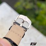 Rolex Cellini Dual Time 50529 Silver Sunburst Dial Black Leather Strap 39mm Mens Replica Watch - Image 15