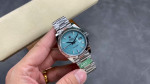 Rolex Day Date 40mm Platinum 228236 0006 Ice Blue Baguette - Image 2