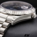 Rolex Day-Date 218239 Wave Blue Dial White Gold 41MM Mens Replica Watch - Image 4