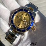 Rolex Submariner Date 16613 Champagne Serti Dial 40mm Mens Replica Watch - Image 2