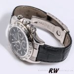 Rolex Daytona 116519 White Gold Black Dial 40mm Mens Replica Watch - Image 3