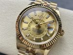 Rolex Sky-Dweller m336938-0004 Yellow Gold Champagne Dial 42mm Mens Replica Watch - Image 5