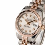 Rolex Datejust 179171 Silver Diamonds Dial Fluted Bezel 26MM Lady Replica Watch - Image 3