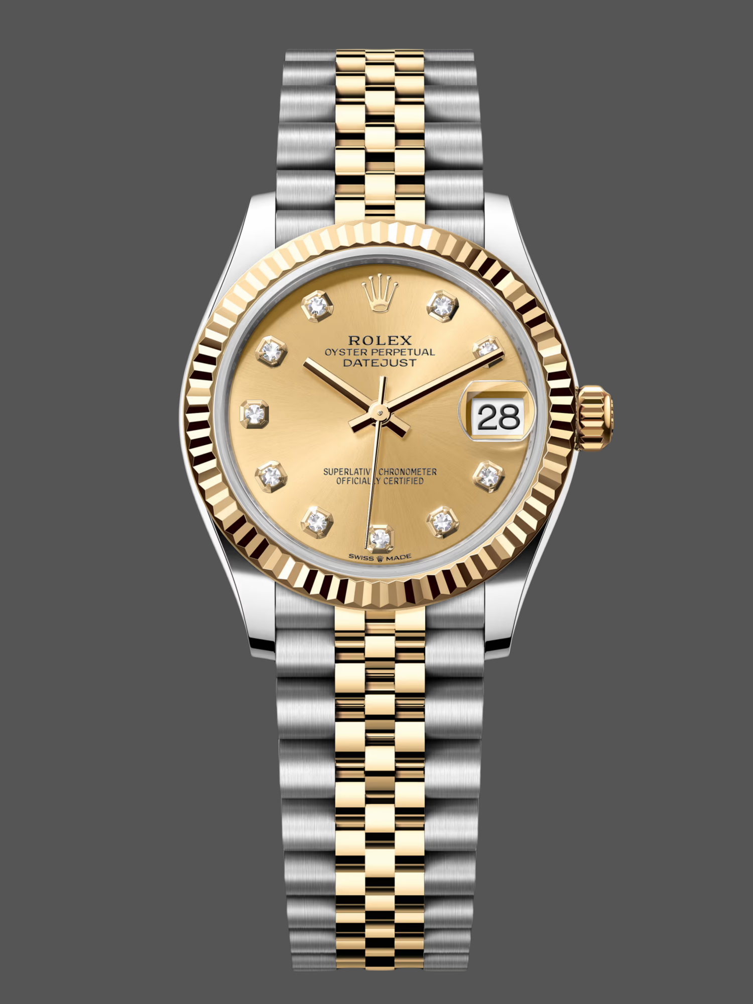 B9DC6DF5-C3CF-C653-19D9-D9E04C1E34E4 Rolex Datejust 31mm Stainless Steel and Yellow Gold 278273 0026 Champagne Diamond Jubilee - Image 1