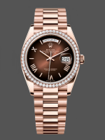 Rolex Day Date 36 Everose Gold Diamond Bezel m128345rbr 0075