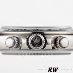 Rolex Daytona 116519 Black Alligator Leather strap silver Dial 40mm Mens Replica Watch - Image 4