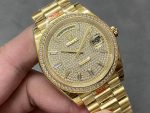 Rolex Day-Date 40 18K Yellow Gold Diamond Paved Dial Diamond m228348rbr 0037 - Image 4