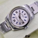 Rolex Oyster Perpetual 176234 Silver Dial Blue Baton 26MM Lady Replica Watch - Image 3