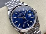 Rolex Datejust 126234 Fluted Bezel Blue Fluted Motif Dial 36MM Unisex Replica Watch - Image 4