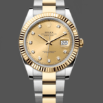 Rolex Datejust 126333 0011 Champagne Diamond Oyster 41mm Two Tone Steel
