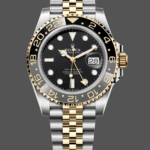 Rolex GMT Master II Black Dial Steel 18kt Yellow Gold 126713GRNR 0001 Men's Watch