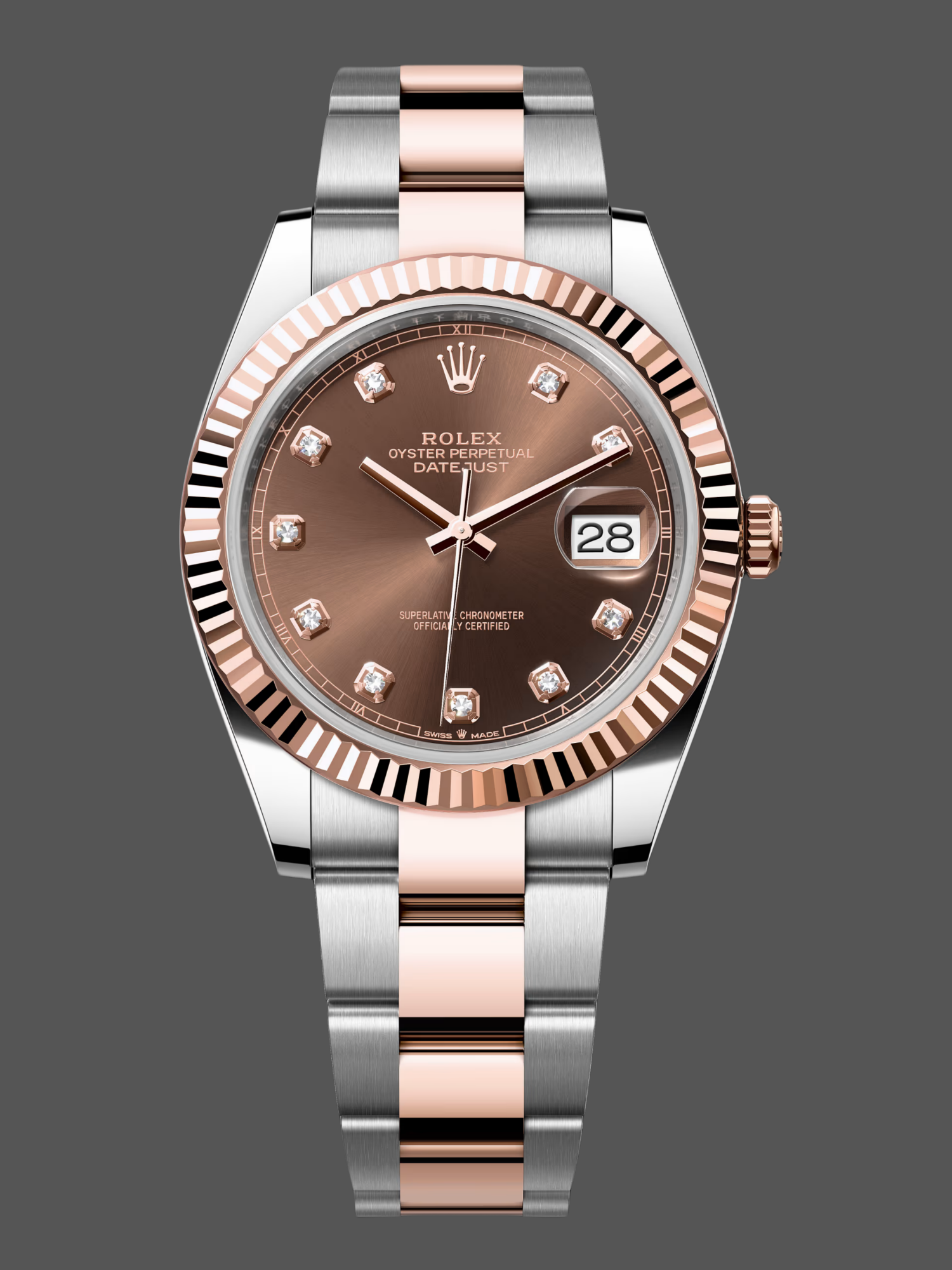 BD5280F9-203F-F501-F87B-C2BD220E3D60 Rolex Datejust 126331 0003 Chocolate Diamond Oyster 41mm Steel - Image 1