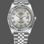 Rolex Datejust 116234 Silver Dial Blue Arabic Numeral Hour Markers 36mm Unisex Replica Watch