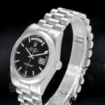 Rolex Day Date 118206 Platinum Black Dial 36mm Unisex Replica Watch - Image 4
