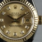 Rolex Datejust 179173 Champagne Diamond Dial Fluted Bezel 26MM Lady Replica Watch - Image 4