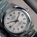 Rolex Oyster Perpetual 177200 Silver Dial Pink Markers 31mm Lady Replica Watch - Image 3