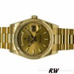 Rolex Day-Date 118208 Yellow Gold Champagne Dial 36mm Unisex Replica Watch - Image 5
