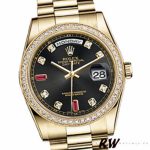 Rolex Day Date 118348 Black Diamond Dial 36mm Unisex Replica Watch - Image 2