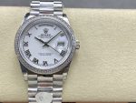Rolex Day Date 36 White Gold Diamond Bezel White Dial m128399tbr 0019 - Image 3