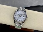 Rolex Datejust 41 Steel White Gold MOP Diamond Dial 126334 Men's Watch - Image 6
