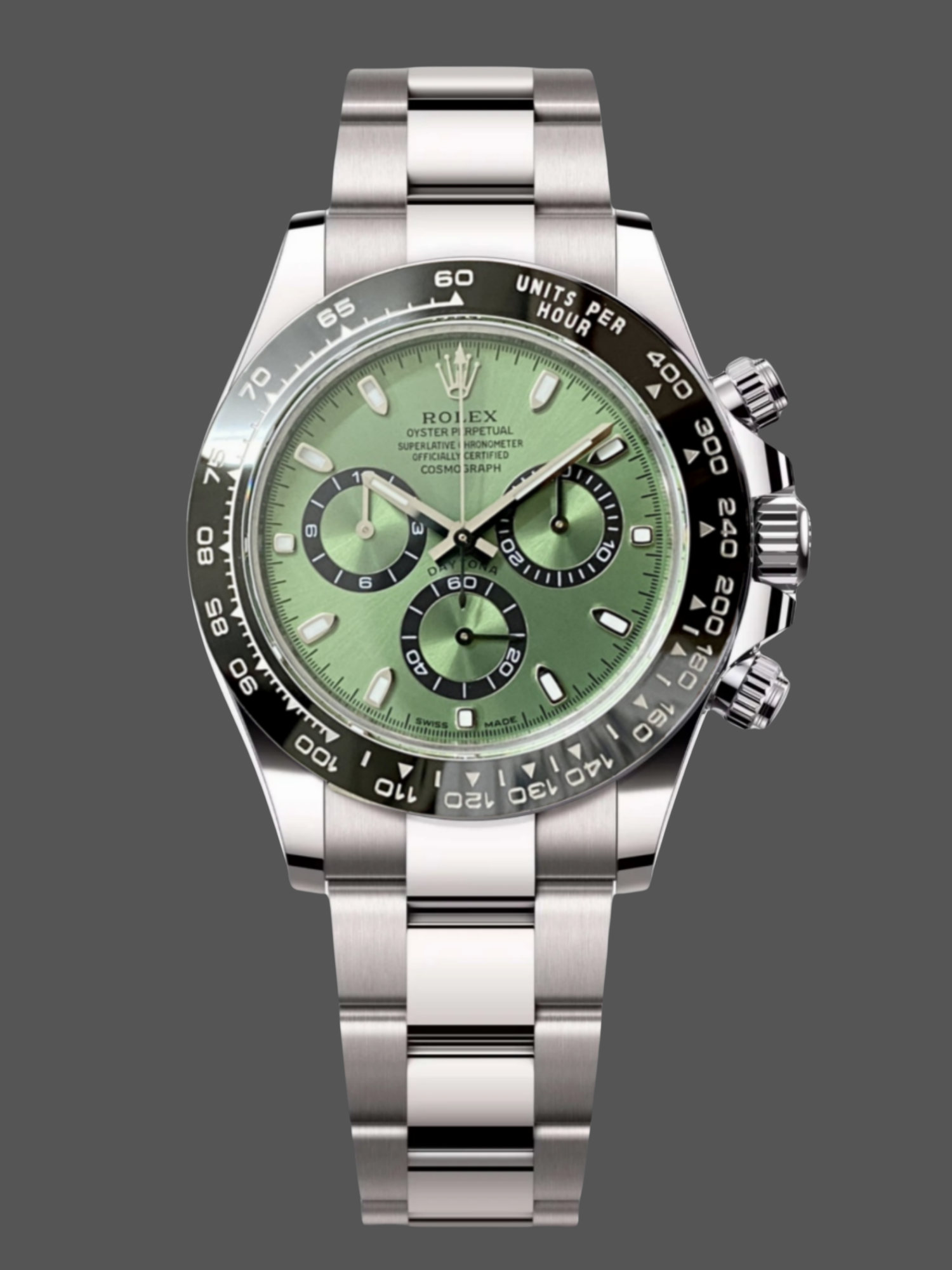 C0AF4EEF-9AED-2154-DEF2-051F20958729 Rolex Daytona Platinum Green Dial Ceramic Bezel LNIB 126506 40mm Stainless Steel Men's Watch - Image 1