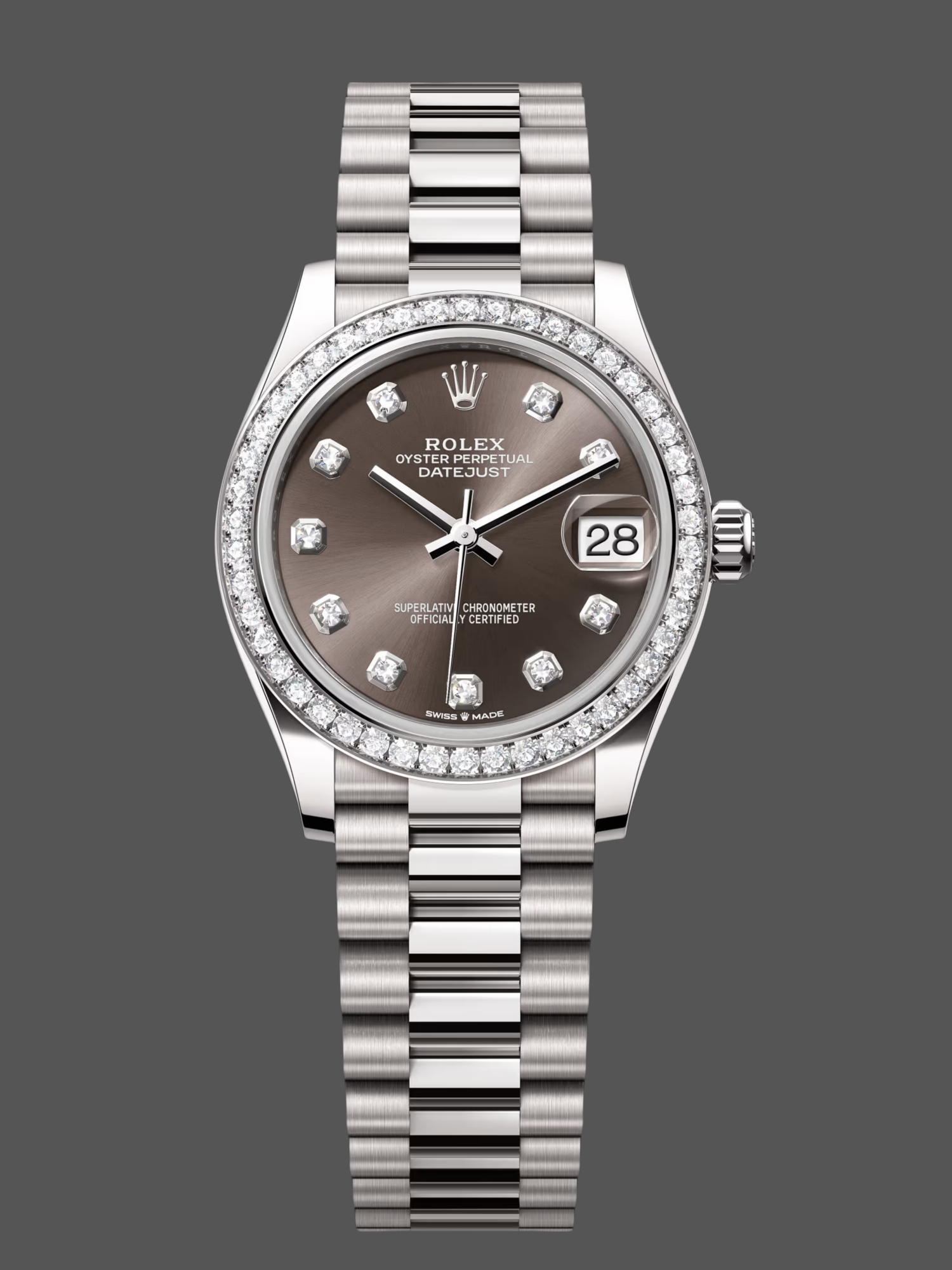 C1122E5E-7A74-AD67-B110-4A3D29D1D628 Rolex Datejust 31 White Gold Dark Grey m278289rbr 0006 Women's Watch - Image 1